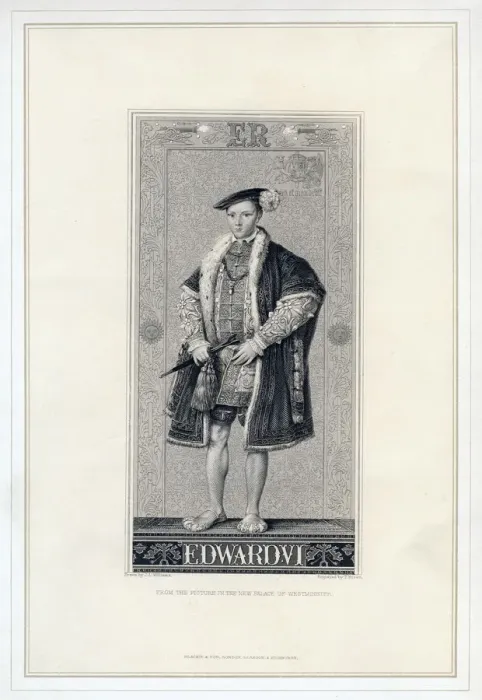 Framed Print : Edward VI, King of England. Artist: T Brown Framed Print : Edward VI, King of England. Artist: T Brown