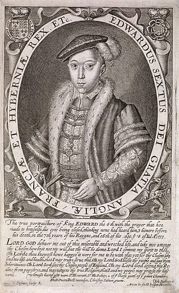 Edward VI, King of England, c1552, (c1630). Artist:s Passaeus