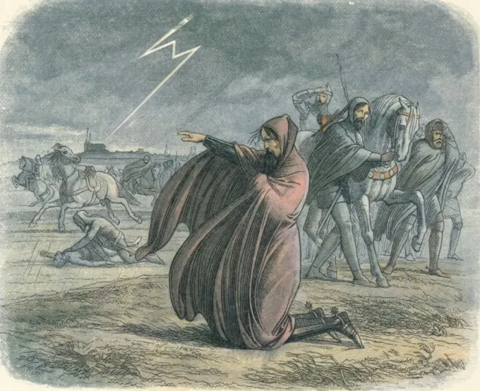 Framed Print : Edward vows that he will make peace, 1360 (1864). Artist: James William Edmund Doyle Framed Print : Edward vows that he will make peace, 1360 (1864). Artist: James William Edmund Doyle