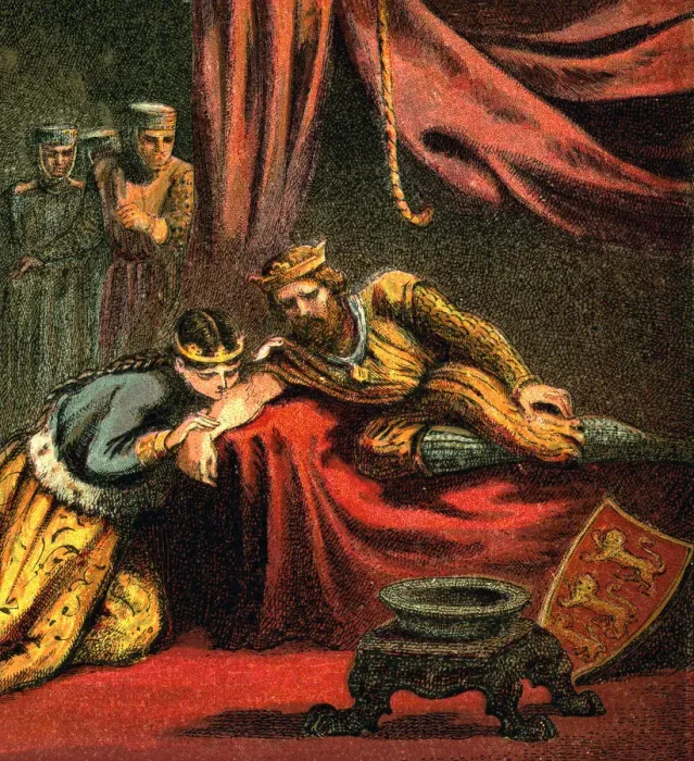 Framed Print : Edward of Woodstock, Prince of Wales, with his wife, Joan, Princess of Wales, c1850 Framed Print : Edward of Woodstock, Prince of Wales, with his wife, Joan, Princess of Wales, c1850