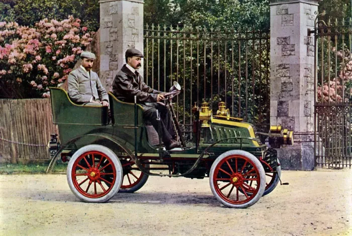 Framed Print : Two Edwardian gentlemen sitting in a motor car, 1902-1903. Artist: John Swan & Son Framed Print : Two Edwardian gentlemen sitting in a motor car, 1902-1903. Artist: John Swan & Son