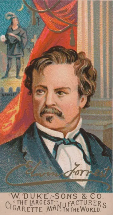 Framed Print : Edwin Forrest, from the series Great Americans (N76) for Duke brand cigarettes, 1888 Framed Print : Edwin Forrest, from the series Great Americans (N76) for Duke brand cigarettes, 1888