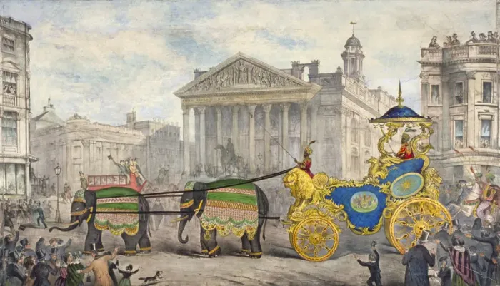 Framed Print : Edwin Hughes passing the Royal Exchange, City of London, 1847 Framed Print : Edwin Hughes passing the Royal Exchange, City of London, 1847