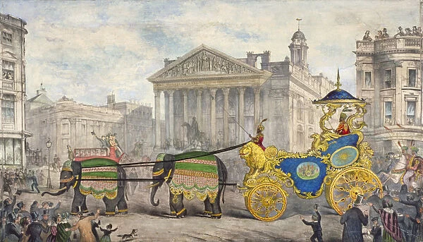 Edwin Hughes passing the Royal Exchange, City of London, 1847