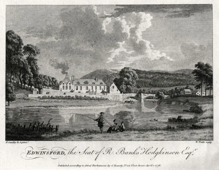 Framed Print : Edwinsford, the seat of R Banks Hodgkinson Esq, Carmarthenshire, 1776. Artist: William Watts Framed Print : Edwinsford, the seat of R Banks Hodgkinson Esq, Carmarthenshire, 1776. Artist: William Watts