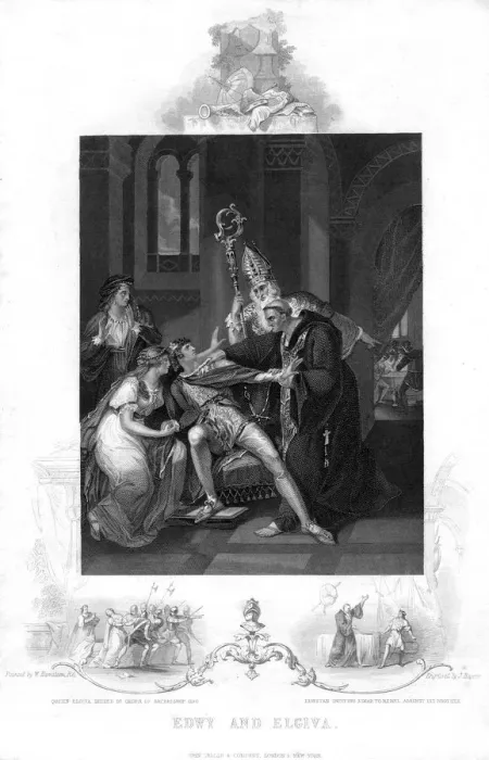 Framed Print : Edwy and Elgiva, (19th century). Artist: J Rogers Framed Print : Edwy and Elgiva, (19th century). Artist: J Rogers