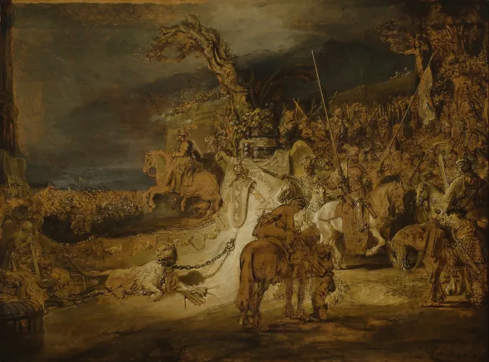 Framed Print : De eendracht van het land (The Concord of the State), c1637-1640. Creator: Rembrandt van Rhijn (1606-1669) Framed Print : De eendracht van het land (The Concord of the State), c1637-1640. Creator: Rembrandt van Rhijn (1606-1669)