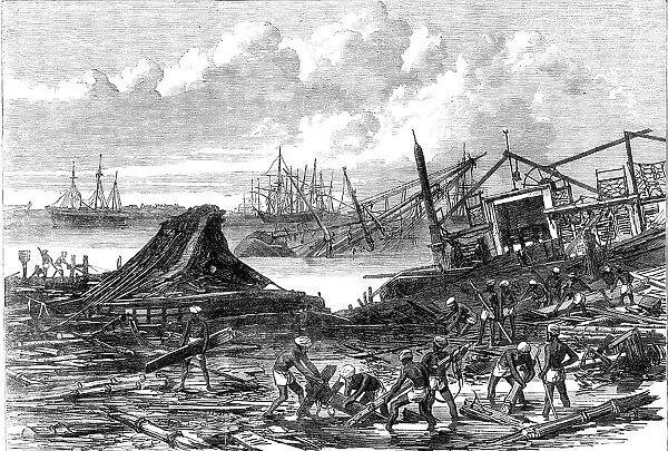 Effects of the cyclone at Calcutta, 1864. Creator: Unknown