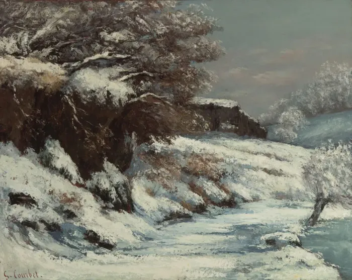 Framed Print : Effet de neige, 1867-1868. Creator: Courbet, Gustave (1819-1877) Framed Print : Effet de neige, 1867-1868. Creator: Courbet, Gustave (1819-1877)