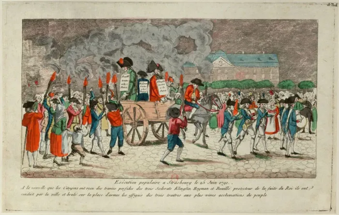 Framed Print : Effigy Burning of Klinglin, Heymann and Bouille on Juny 25, 1791 in Strasbourg, 1791 Framed Print : Effigy Burning of Klinglin, Heymann and Bouille on Juny 25, 1791 in Strasbourg, 1791
