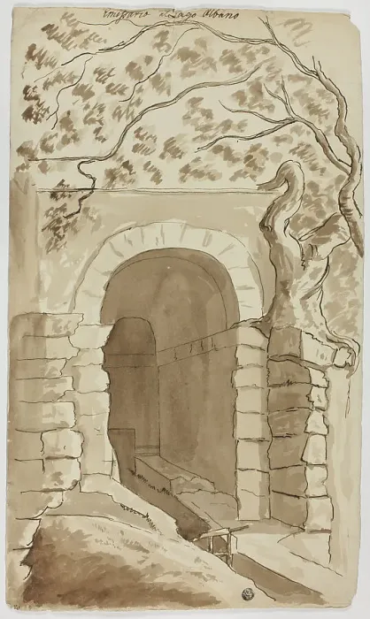 Framed Print : Effluent of Lake Albano, n.d. Creator: Unknown Framed Print : Effluent of Lake Albano, n.d. Creator: Unknown