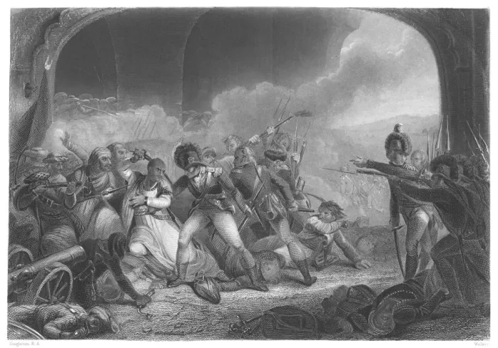 Framed Print : Last Effort and Fall of Tippoo Sultan (1799), mid 19th century Framed Print : Last Effort and Fall of Tippoo Sultan (1799), mid 19th century