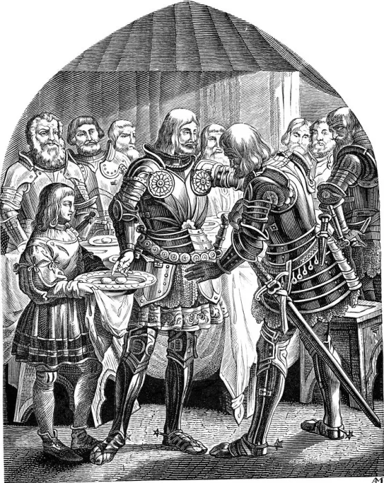 Framed Print : One egg apiece all round, but two eggs for the gallant Schweppermann, 1840 Framed Print : One egg apiece all round, but two eggs for the gallant Schweppermann, 1840