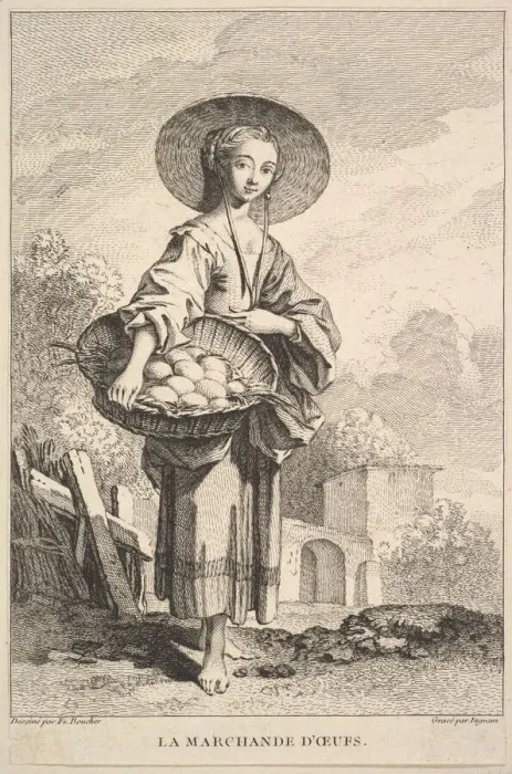 Framed Print : The Egg Merchant, 1741-63. Creator: John Ingram Framed Print : The Egg Merchant, 1741-63. Creator: John Ingram
