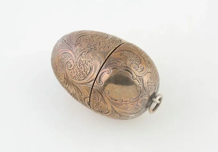 Framed Print : Egg-Shaped Vinaigrette, Birmingham, c. 1858 / 59. Creator: Marked A&S Framed Print : Egg-Shaped Vinaigrette, Birmingham, c. 1858 / 59. Creator: Marked A&S
