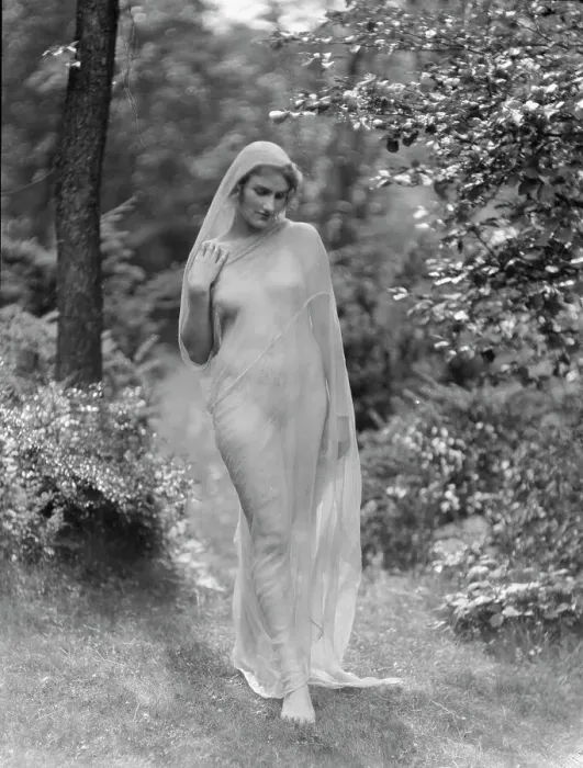 Framed Print : Egger, Gabrielle, Miss, standing outdoors, between 1926 and 1930. Creator: Arnold Genthe Framed Print : Egger, Gabrielle, Miss, standing outdoors, between 1926 and 1930. Creator: Arnold Genthe