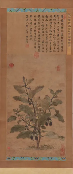 Framed Print : Eggplant, Ming dynasty, 1368-1644. Creator: Unknown Framed Print : Eggplant, Ming dynasty, 1368-1644. Creator: Unknown