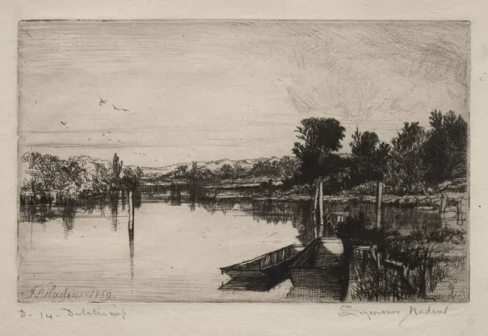 Framed Print : Egham, 1859. Creator: Francis Seymour Haden (British, 1818-1910) Framed Print : Egham, 1859. Creator: Francis Seymour Haden (British, 1818-1910)