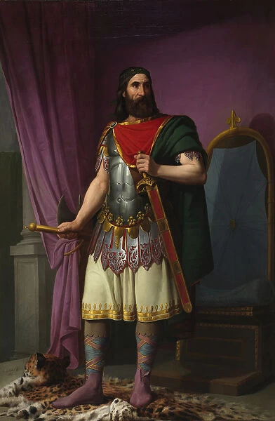 Egica, Visigoth King, 1853. Artist: Esquivel y Rivas, Carlos Maria (1830-1867)
