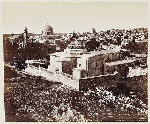 Eglis St. Anne, vue Generale De Jerusalem #255, Printed c.1870. Creator: Felix Bonfils