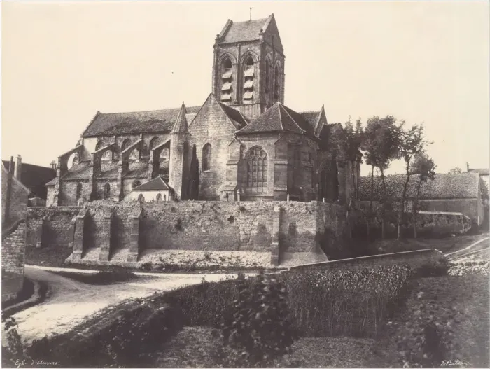 Framed Print : Eglise d Auvers, 1855, printed 1855-57. Creator: Edouard Baldus Framed Print : Eglise d Auvers, 1855, printed 1855-57. Creator: Edouard Baldus