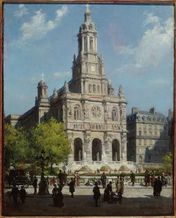 Framed Print : Eglise de la Trinite, c1880. Creator: Louis Beroud Framed Print : Eglise de la Trinite, c1880. Creator: Louis Beroud