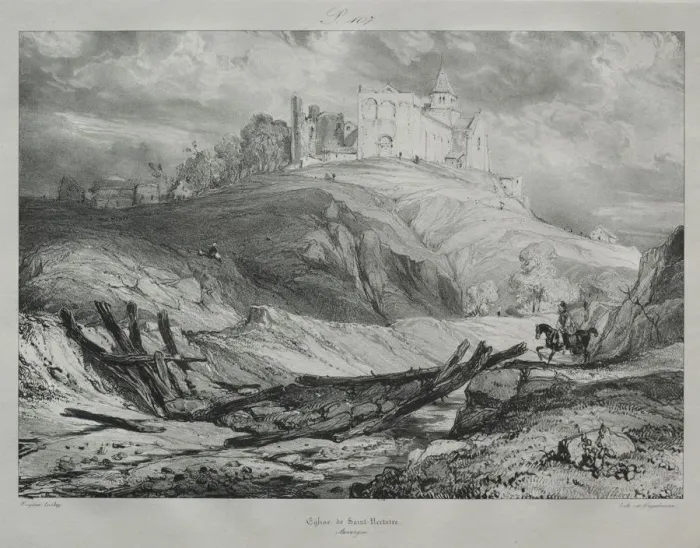 Framed Print : Eglise de St. Nectaire. Creator: Eugene Isabey (French, 1803-1886) Framed Print : Eglise de St. Nectaire. Creator: Eugene Isabey (French, 1803-1886)