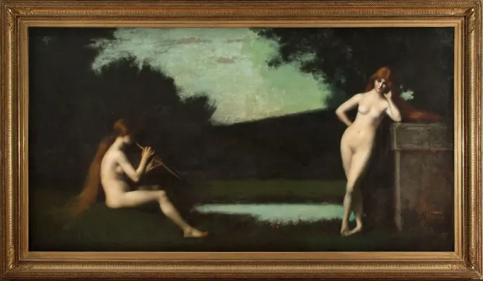 Framed Print : Eglogue, c.1879. Creator: Jean Jacques Henner Framed Print : Eglogue, c.1879. Creator: Jean Jacques Henner