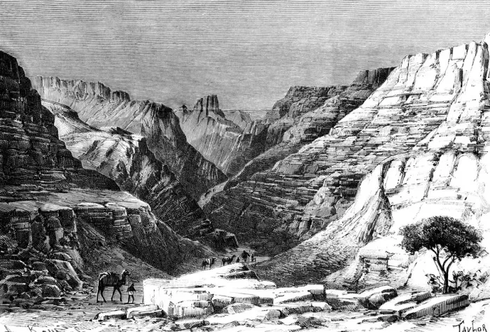 Framed Print : The Egueri Gorge, North Africa, 1895 Framed Print : The Egueri Gorge, North Africa, 1895
