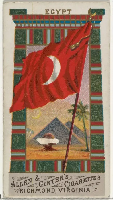 Framed Print : Egypt, from Flags of All Nations, Series 1 (N9) for Allen & Ginter Cigarettes Brands Framed Print : Egypt, from Flags of All Nations, Series 1 (N9) for Allen & Ginter Cigarettes Brands