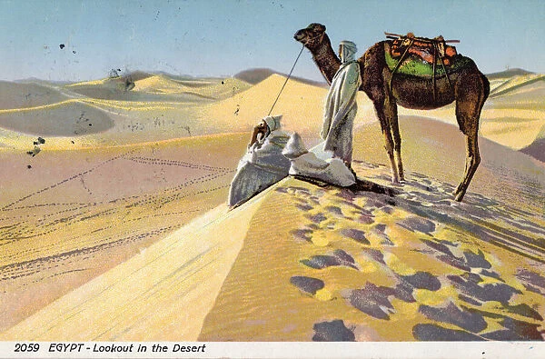 Egypt - Lookout in the Desert, 1930s. Creator: Unknown
