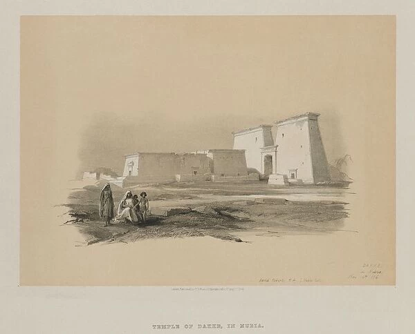 Egypt and Nubia, Volume I: Dakke, in Nubia, 1846. Creator: Louis Haghe (British, 1806-1885); F