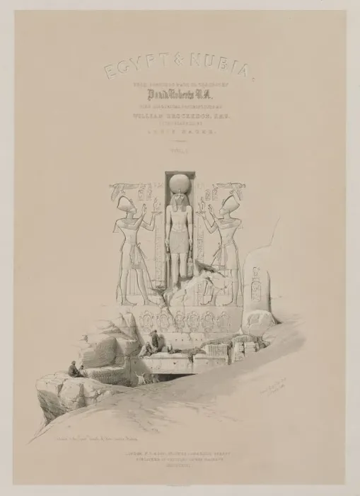 Framed Print : Egypt and Nubia, Volume I: Frontispiece, 1846. Creator: Louis Haghe (British, 1806-1885); F Framed Print : Egypt and Nubia, Volume I: Frontispiece, 1846. Creator: Louis Haghe (British, 1806-1885); F