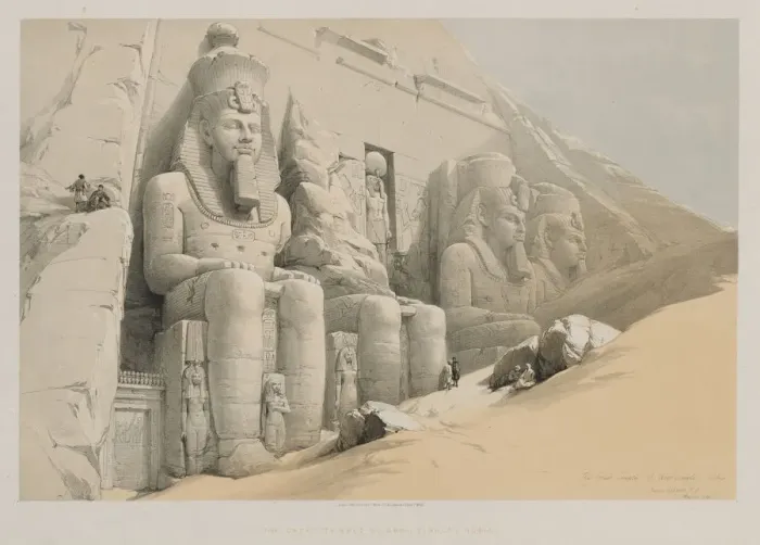 Framed Print : Egypt and Nubia, Volume I: The Great Temple of Aboo-Simble, Nubia, 1846. Creator: Louis Haghe Framed Print : Egypt and Nubia, Volume I: The Great Temple of Aboo-Simble, Nubia, 1846. Creator: Louis Haghe