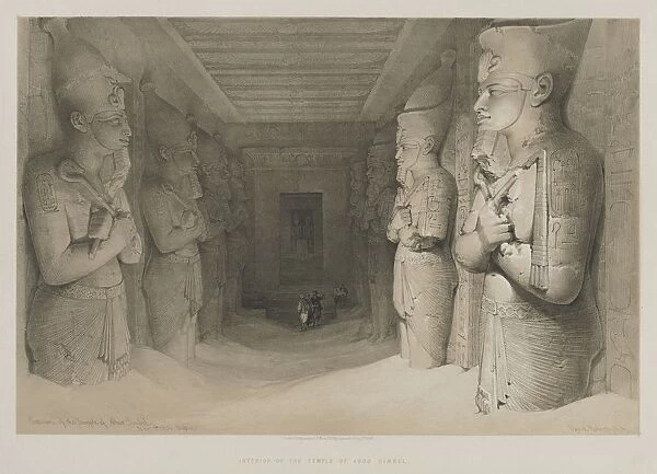 Egypt and Nubia, Volume I: Interior of the Temple of Aboo-Simbel, 1846. Creator: Louis Haghe