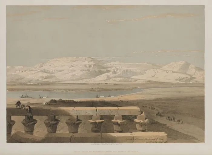Framed Print : Egypt and Nubia, Volume I: Libyan Chain of Mountains, from the Temple of Luxor, 1847 Framed Print : Egypt and Nubia, Volume I: Libyan Chain of Mountains, from the Temple of Luxor, 1847