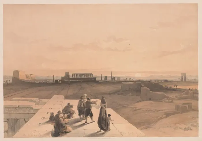 Framed Print : Egypt and Nubia: Volume I - No. 38, Ruins of Karnak, 1838. Creator: Louis Haghe (British Framed Print : Egypt and Nubia: Volume I - No. 38, Ruins of Karnak, 1838. Creator: Louis Haghe (British