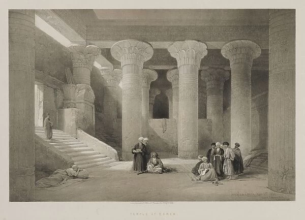 Egypt and Nubia, Volume I: Temple at Esneh, 1846. Creator: Louis Haghe (British, 1806-1885); F