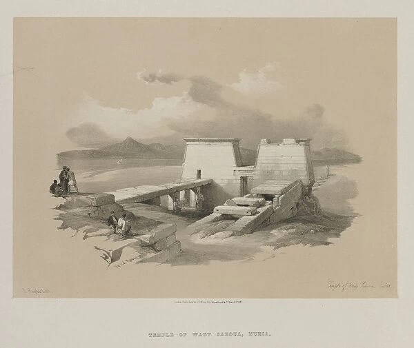 Egypt and Nubia, Volume I: Temple of Wady Saboua, Nubia, 1846. Creator: Louis Haghe (British