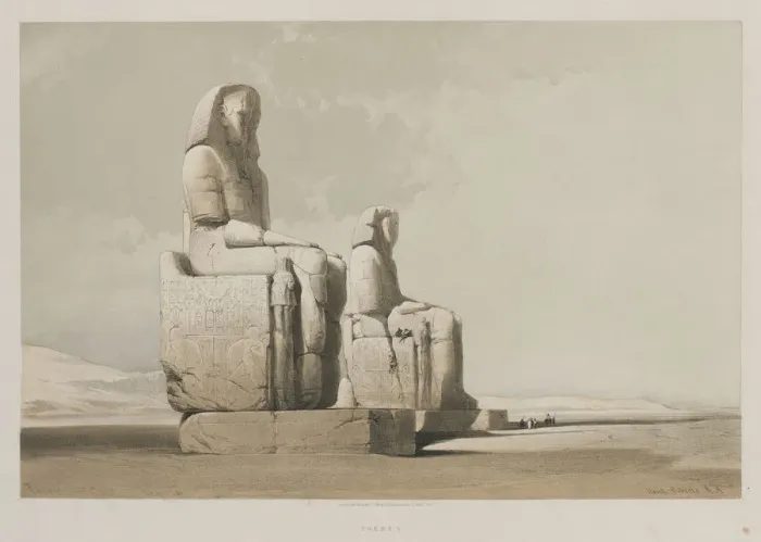 Framed Print : Egypt and Nubia, Volume I: Thebes, 1846. Creator: Louis Haghe (British, 1806-1885); F Framed Print : Egypt and Nubia, Volume I: Thebes, 1846. Creator: Louis Haghe (British, 1806-1885); F