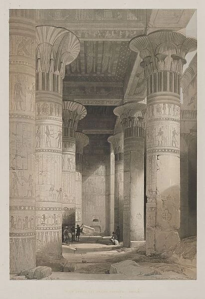 Egypt and Nubia, Volume I: View Under the Grand Portico of the Temple, Philae, 1846