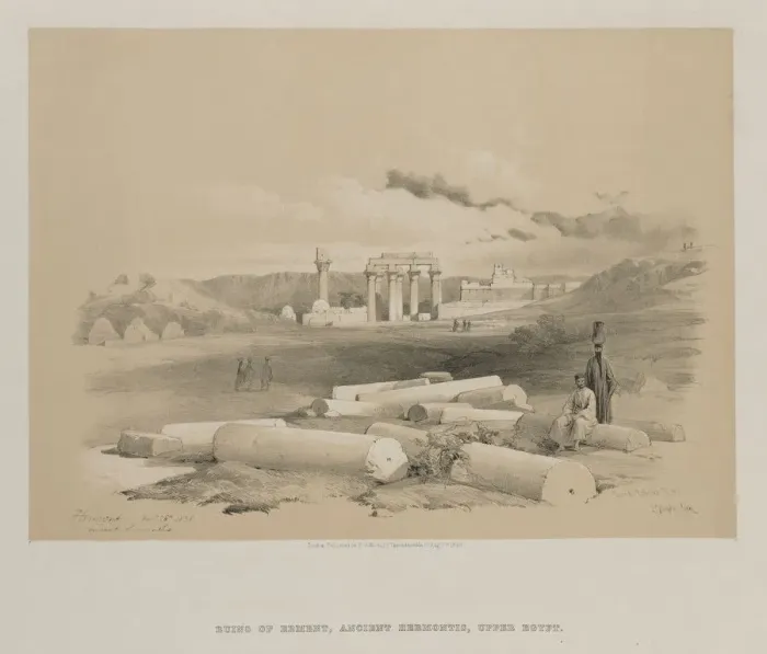 Framed Print : Egypt and Nubia, Volume II: Hermont, Ancient Hermonthis, 1848. Creator: Louis Haghe (British Framed Print : Egypt and Nubia, Volume II: Hermont, Ancient Hermonthis, 1848. Creator: Louis Haghe (British