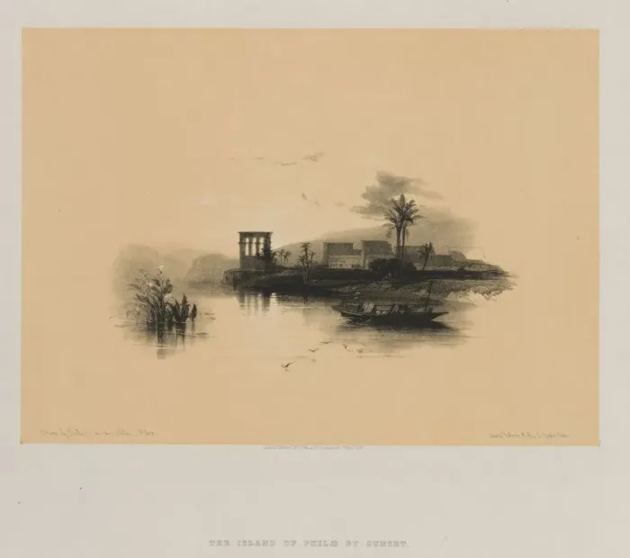 Framed Print : Egypt and Nubia, Volume II: Island of Philae, on the Nile, Nubia, 1847. Creator: Louis Haghe Framed Print : Egypt and Nubia, Volume II: Island of Philae, on the Nile, Nubia, 1847. Creator: Louis Haghe