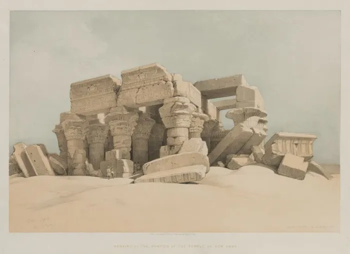 Framed Print : Egypt and Nubia, Volume II: Kom-Ombo, 1846. Creator: Louis Haghe (British, 1806-1885); F Framed Print : Egypt and Nubia, Volume II: Kom-Ombo, 1846. Creator: Louis Haghe (British, 1806-1885); F