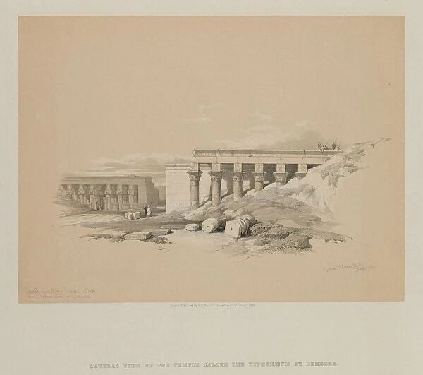 Egypt and Nubia, Volume II: Lateral View of the Temple called The Typhonoeum at Dendera, 1848