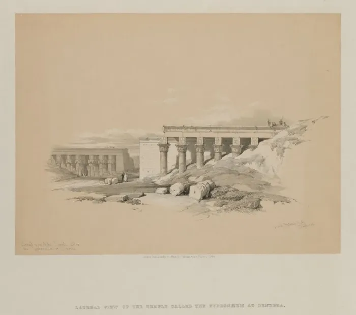 Framed Print : Egypt and Nubia, Volume II: Lateral View of the Temple called The Typhonoeum at Dendera, 1848 Framed Print : Egypt and Nubia, Volume II: Lateral View of the Temple called The Typhonoeum at Dendera, 1848
