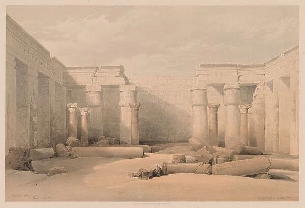 Egypt and Nubia: Volume II - No. 18, Medinet Abou, Thebes, 1832. Creator: Louis Haghe (British