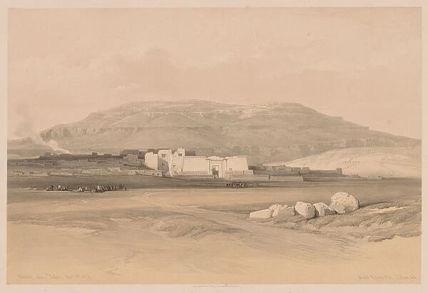 Egypt and Nubia: Volume II - No. 20, Medinet Abou, Thebes, 1838. Creator: Louis Haghe (British