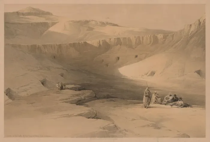 Framed Print : Egypt and Nubia: Volume II - No. 34, Entrance to the Tombs of the Kings of Thebes…, 1838 Framed Print : Egypt and Nubia: Volume II - No. 34, Entrance to the Tombs of the Kings of Thebes…, 1838