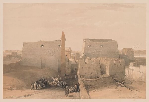 Egypt and Nubia: Volume II - No. 38, Grand Entrances to the Temple of Luxor, 1838